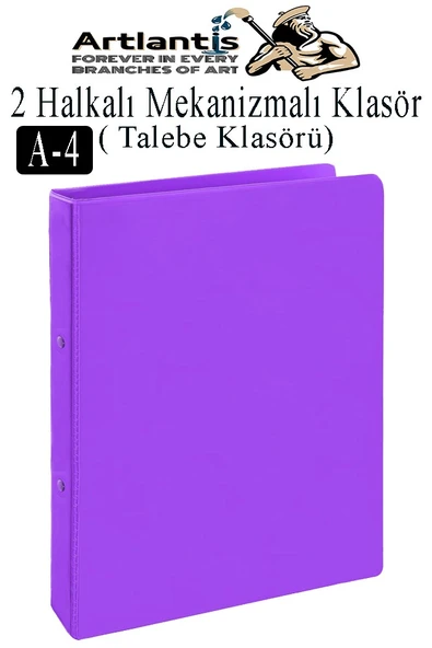 2 Halkalı Klasör 1 Adet A4 PVC Öğrenci ve Ofis Tipi Evrak Sunum Talebe Klasörü İç Cepli Otomatik Mekanizmalı Büro Okul - 4