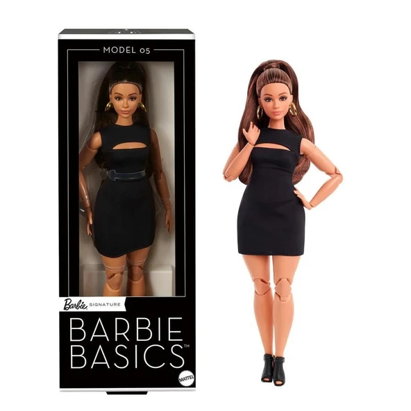 JBH73 Barbie Basics İkonik Koleksiyon Bebekler - Siyahi ürün görseli 1