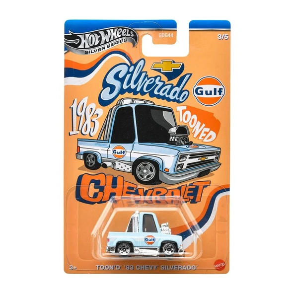 Hot Wheels Silver Series Tooned Gulf Racing - Toon'd 83 Chevy Silverado JCB64