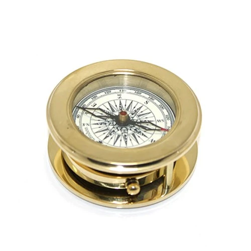 Ahşap Kutulu Pirinç Mercekli Pusula Model 2 - Resim 2