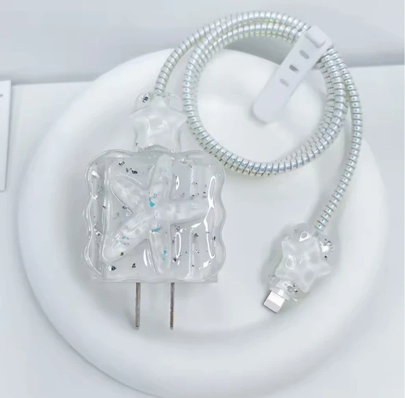 Brokoli Home iPhone 18W/20W Uyumlu Şarj Kılıfı, Şarj Kablosu Örme Aparatı, Kablo Koruyucu Aparatı,Yı