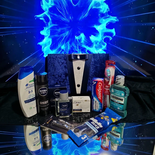 NIVEA Damat Nişan Düğün Çeyiz Bohçası , Erkek Bakım ve Tıraş Seti - 6