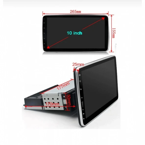 UNİVERSAL 360 DERECE DÖNEN MULTİMEDYA TEYP 10.1İNÇ 2 32 - 13