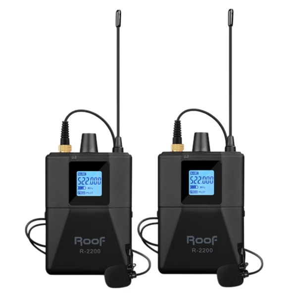 ROOF R-2200 UHF 2 YAKA KABLOSUZ TELSİZ MİKROFON SETİ - 2