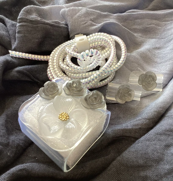 Brokoli Home iPhone 18W/20W Uyumlu Şarj Kılıfı, Şarj Kablosu Örme Aparatı, Kablo Koruyucu Aparatı,Bç