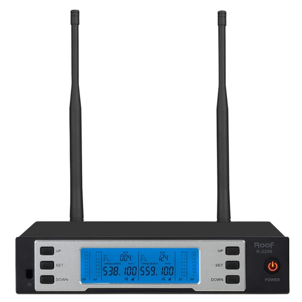 ROOF R-2200 UHF 2 YAKA KABLOSUZ TELSİZ MİKROFON SETİ - 3