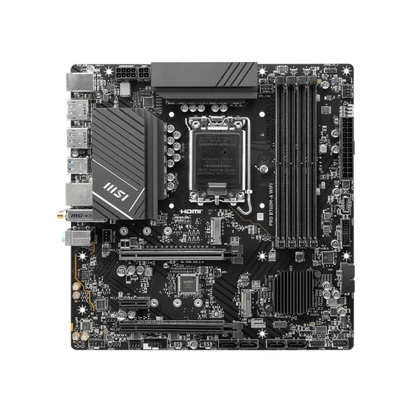 MSI PRO B760M-A WIFI DDR5 6800MHZ 2XHDMI 2XDP 2XM.2 USB 3.2 MATX 1700P (12. / 13. VE 14. NESİL İŞLEMCİ UYUMLU) - 2