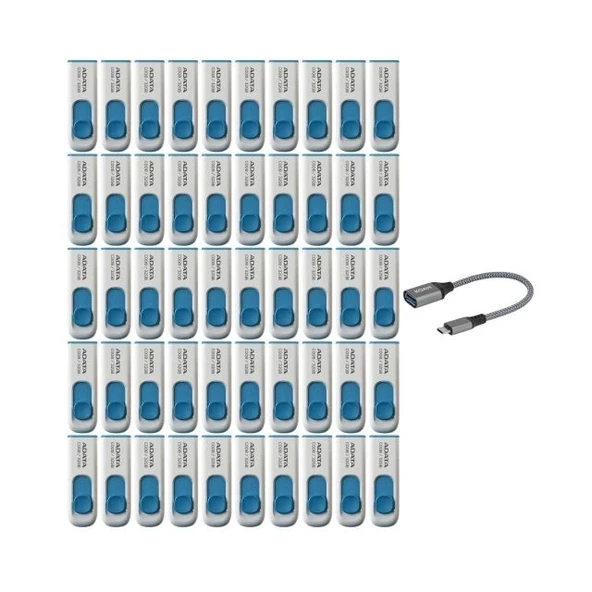ADATA C008 32GB USB 2.0 Geri Çekilebilir Kapaksız Flash Sürücü - 50'li Paket