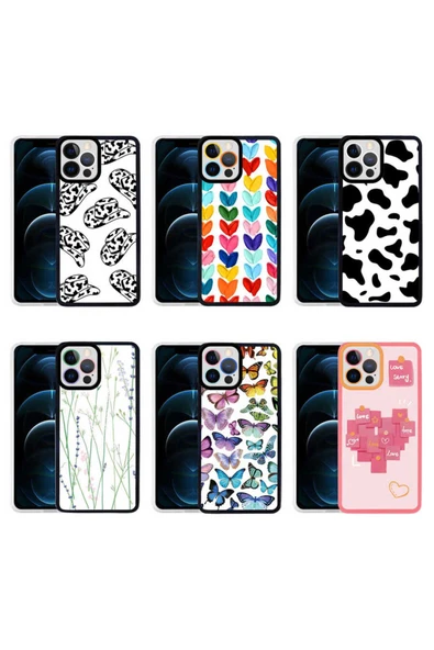 Apple İphone 13 Pro HEPTEKİLETİŞİM M-Fit Desenli Kılıf-Butterfly No3 - 2
