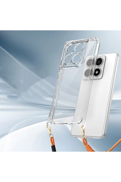 Xiaomi 14T Kılıf Airbagli Takılabilir Askı Aparatlı Silikon Kapak (Snap) - Resim 5