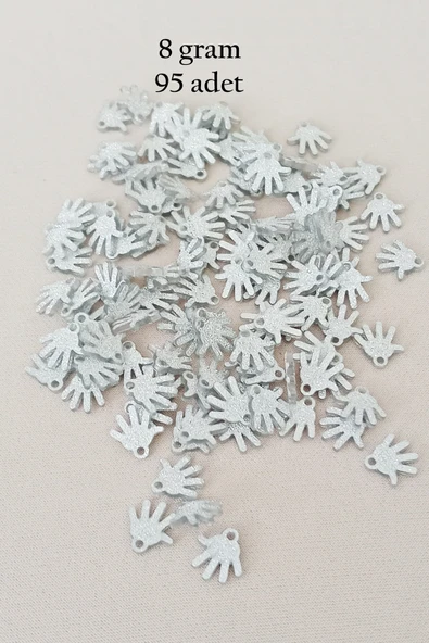 Oya Abiye Bileklik Kolye Pleksi Metalik Plastik Pul Gümüş Renk 8 gram 95 adet - BNC519 ürün görseli