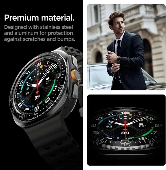 Spigen Çerçeve Halkası Koruyucu Yapışkan Kapak Galaxy Watch - 5