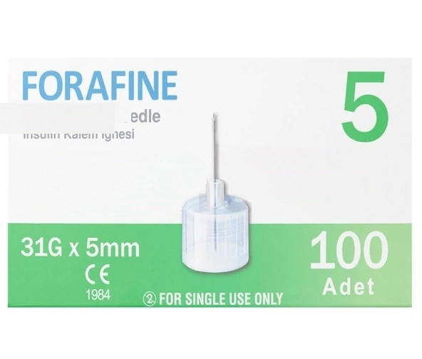 Fora Fine İnsülin Kalem İğne Ucu 31Gx5 mm