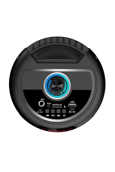 Dijital LED Göstergeli Radyolu Mikrofonlu RGB TWS Çift 4 inç Stereo Bass Kablosuz Karaoke Hoparlör - Resim 5