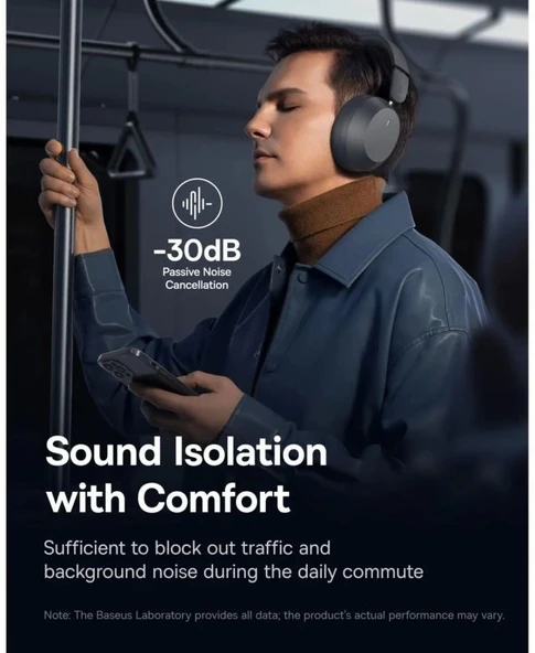 Baseus Kablosuz Bluetooth Katlanabilir Kulaklık - 4