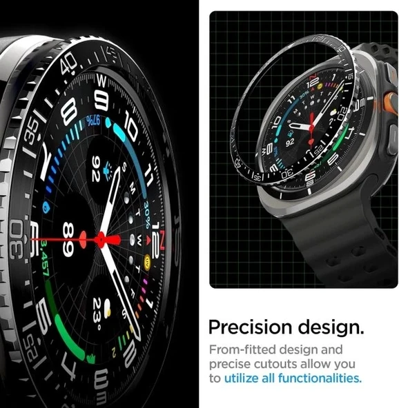 Spigen Çerçeve Halkası Koruyucu Yapışkan Kapak Galaxy Watch - 6