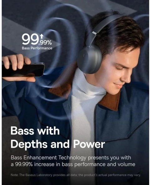 Baseus Kablosuz Bluetooth Katlanabilir Kulaklık - 3