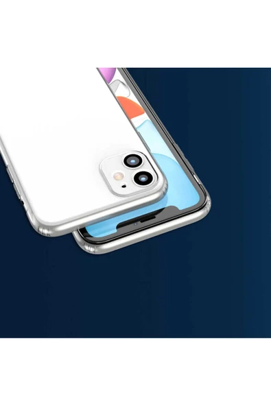 iPhone 11 Uyumlu Zore Kamera Korumalı Süper Silikon Kılıf-Renksiz - 3