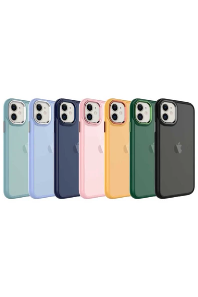 Apple Iphone 11 Buzlu Sert Pc Heptekiletişim May Kılıf-mavi - 2
