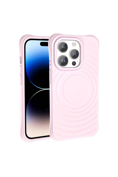 Apple iPhone 14 Pro Kılıf Magsafe Şarj Özellikli Airbagli Mat Görünümlü Kapak (Hepi) - Resim 5