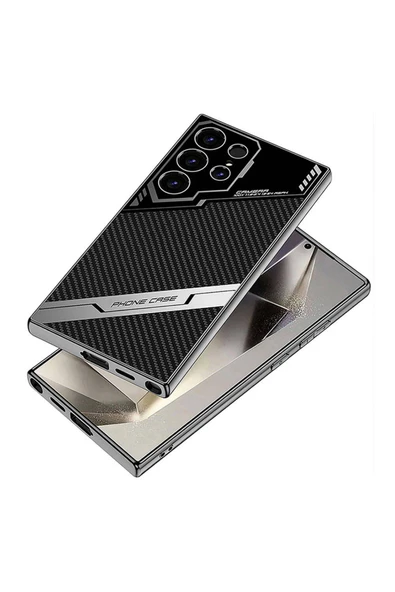 Samsung Galaxy S24 Ultra Kılıf Kamera Korumalı Suni Deri Tasarım Kapak (Procase) - 3
