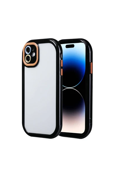 Apple iPhone 11 Kılıf Kamera Korumalı Renkli Kenar ve Çerçeve Tasarımlı Kapak (Vitamin)