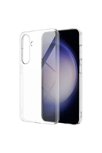 Samsung Galaxy S24 Kılıf Kristal Şeffaf Sert Pc Pürüssüz Saydam Kapak (DROGA) - Resim 3