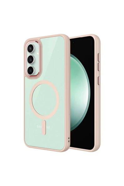 Samsung Galaxy S23 FE Kılıf Kamera Çıkıntılı Şarj Destekli Renkli Hassas Butonlu Kapak (Krom-Mag) ürün görseli