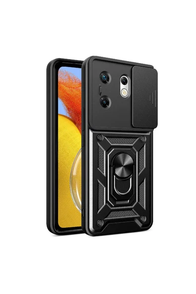 İnfinix Zero 30 4G Kılıf Sürgülü Tank Zırh Yüzüklü Mıknatıslı Standlı Kapak (S-VEGA) ürün görseli