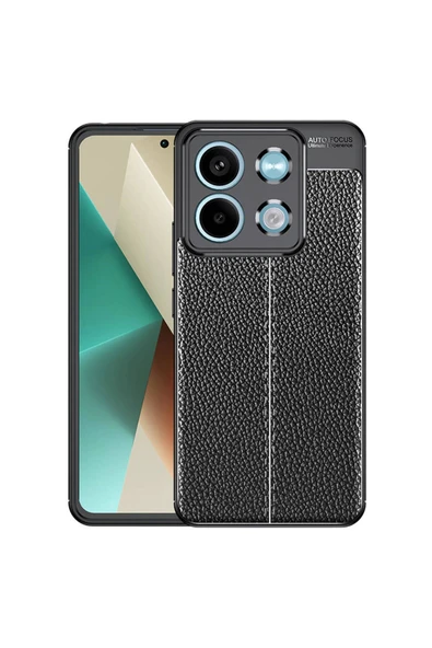 Xiaomi Redmi Note 13 5G Kılıf Deri Görünümlü Renk Atmayan Dayanaklı Silikon Kapak (NİSS) - Resim 2
