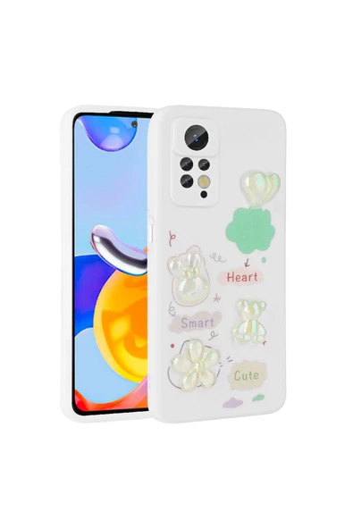 Xiaomi Redmi Note 12 Pro 4G Kılıf Kamera Korumalı Kabartma Figürlü Parlak Silikon Kapak (Toys)