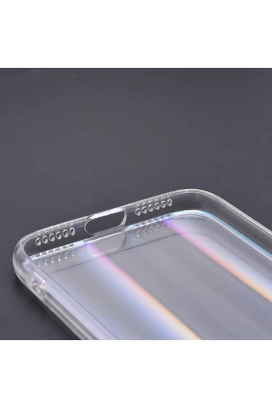 Iphone 8 Kılıf Şık Çizgili Arka Yüzey Tasarımlı Kapak (RAİNBOW) - Resim 3