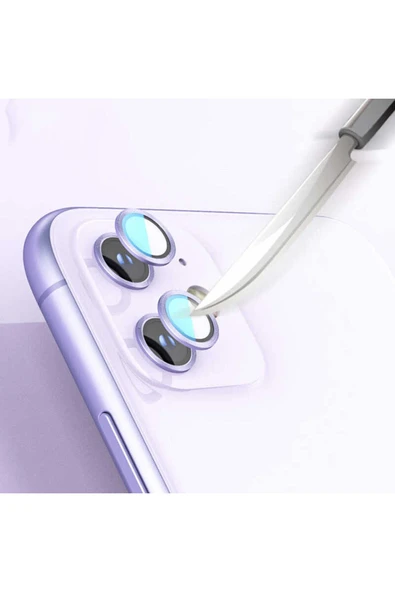 Iphone 12 Mini Kamera Lens Koruyucu Renkli Tasarım Kolay Takma Aparatlı (CL-07) - Resim 3