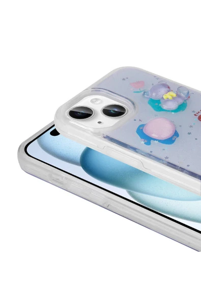Apple iPhone 15 Kılıf Kabartma Figürlü Parlak Silikon Kapak (z-mini) - Resim 5