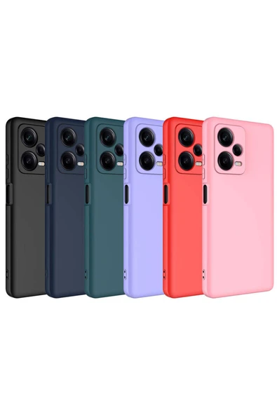 Xiaomi Redmi Note 12 Pro Plus 5G Kılıf Kadife İç Yüzey Yumuşak Dokulu Kamera Korumalı Kapak (MARA) - Resim 3