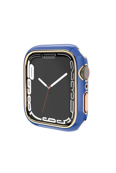 Watch 2/3/4/5/6/7/8/se/nike 44mm Kılıf Taşlı Kasa Koruyucu 360 Tam Koruma Kapak (Gard 06) - 3