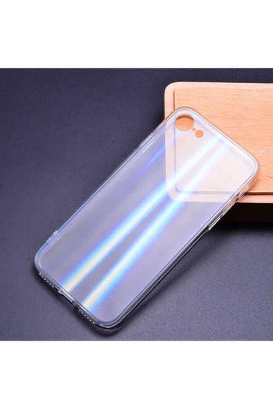 Iphone 8 Kılıf Şık Çizgili Arka Yüzey Tasarımlı Kapak (RAİNBOW) - Resim 2