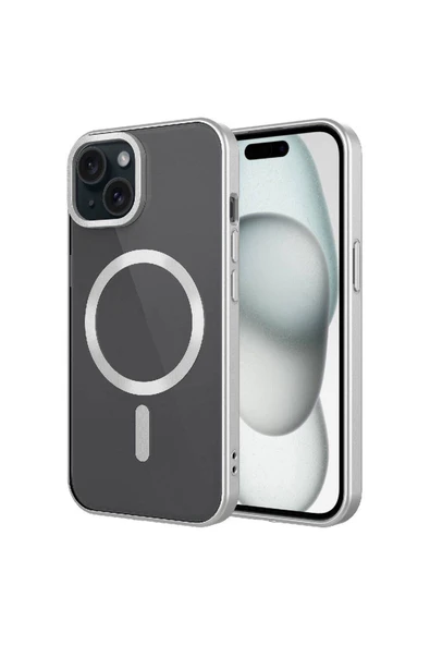 Apple iPhone 15 Plus Kılıf Mat Tasarımlı Magsafe Wireless Şarj Özellikli Kapak (Mat Setro) - Resim 2