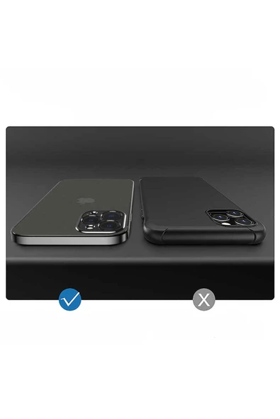 Iphone 12 Pro Kılıf Şeffaf Mat Transparan Görünümlü Kamera Korumalı Yumuşak Kapak (G-BOX-MAT) - Resim 4