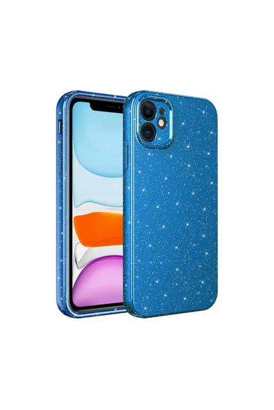 Iphone 11 Kılıf Kamera Korumalı Simli Renkli Parlak Silikon Kapak (KOTON) - 2