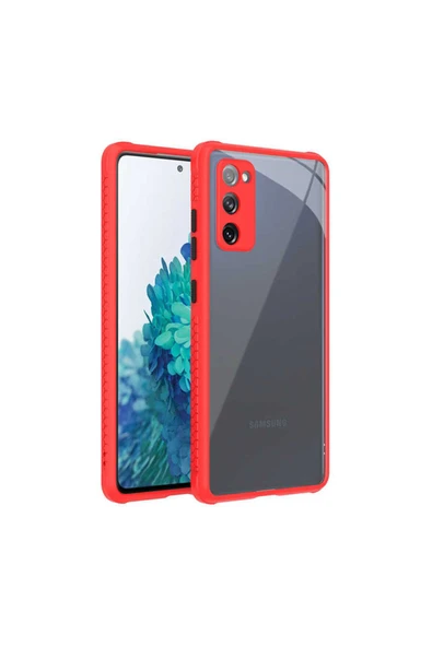 Samsung Galaxy S20 FE Kılıf Köşe Ve Kamera Korumalı Arkası Şeffaf Renkli Tuşlu Silikon Kapak (KAFF) - Resim 2