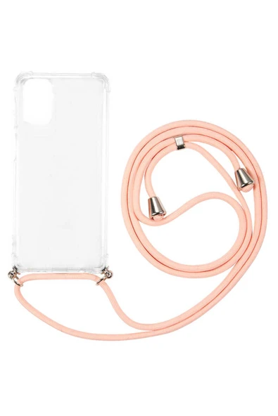 Samsung Galaxy A51 Kılıf Şeffaf Köşe Korumalı İpli Boyun Askılı Kapak (X-Rop) ürün görseli 1