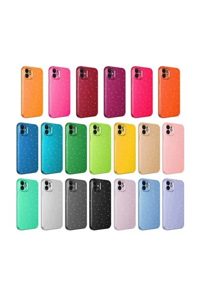 Iphone 11 Kılıf Kamera Korumalı Simli Renkli Parlak Silikon Kapak (KOTON) - 3