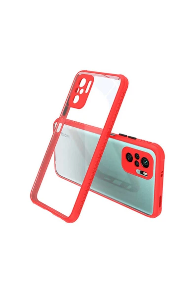 Xiaomi Poco M5S Kılıf Köşe Ve Kamera Korumalı Arkası Şeffaf Renkli Tuşlu Silikon Kapak (KAFF) - Resim 2