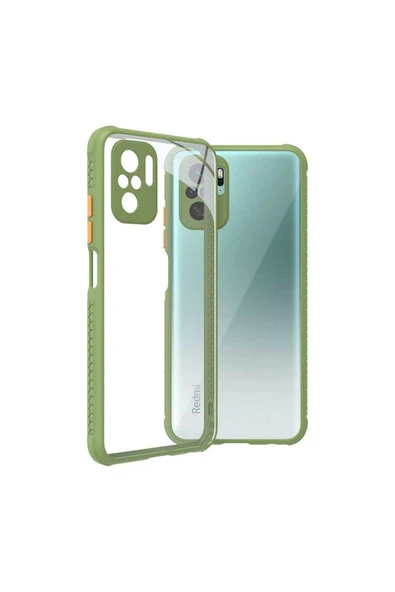 Xiaomi Poco M5S Kılıf Köşe Ve Kamera Korumalı Arkası Şeffaf Renkli Tuşlu Silikon Kapak (KAFF) - Resim 5