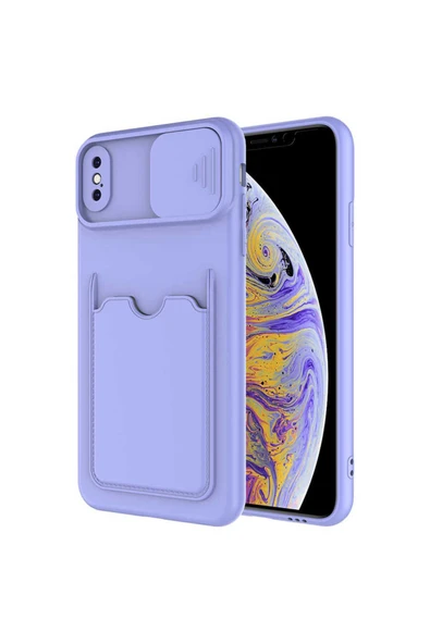 Iphone Xs Max 6.5 Kılıf Cüzdan Sürgülü Kamera Korumalı Kartllıklı Bölmeli Kapak (KARTİX) - Resim 2