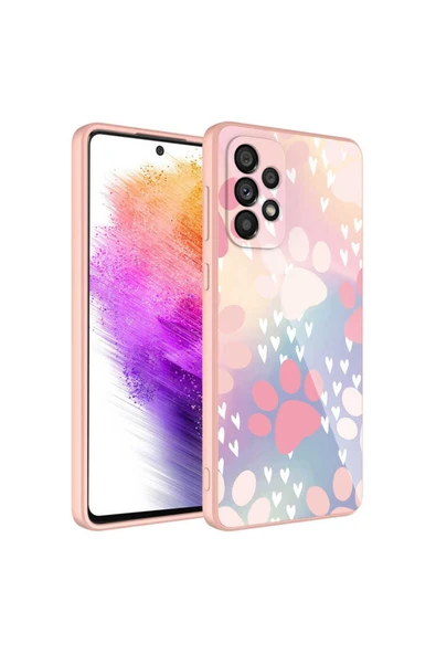 Samsung Galaxy A73 Kılıf Kamera Korumalı Bulut Desenli Renkli Sert Parlak Silikon Kapak (Epoksi) - Resim 2