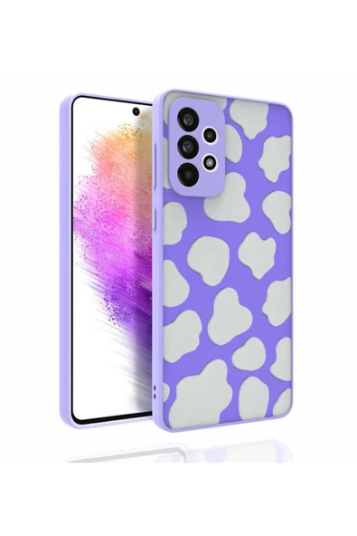 Samsung Galaxy A73 Kılıf Kabartmalı Kamera Korumalı Desenli Darbe Emici Renkli Kapak (Nora) ürün görseli