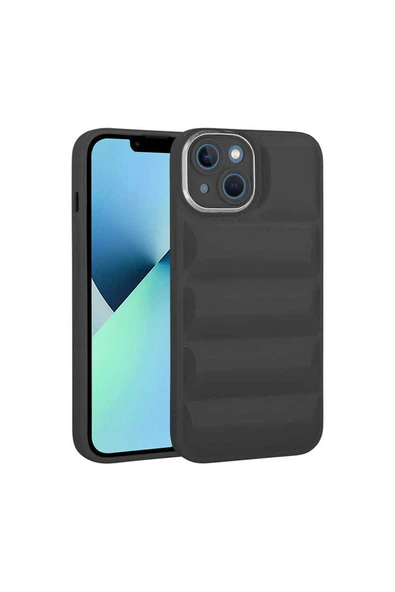 Iphone 14 Plus Kılıf Kamera Korumalı Kasisli Kabartmalı Darbe Emici Yumuşak Kapak (GALYA)