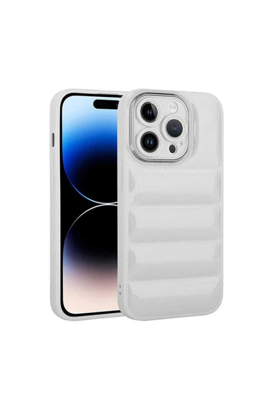 Iphone 14 Pro Kılıf Kamera Korumalı Kasisli Kabartmalı Darbe Emici Yumuşak Kapak (GALYA)